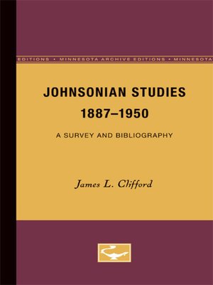 cover image of Johnsonian Studies, 1887-1950